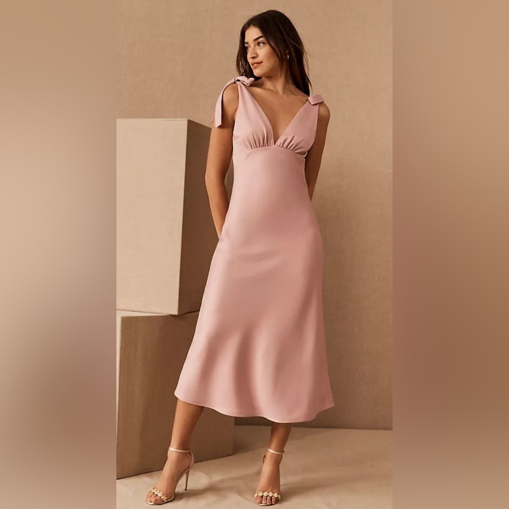 BHLDN Hudson Satin Charmeuse Dress